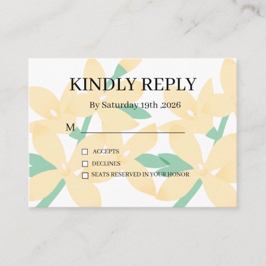 Dusty Purple Silver Gray Floral Rustic RSVP Card エンクロージャーカード (正面)