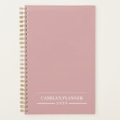 Dusty Rose 2026 Planner | Custom Name & Year プランナー手帳 (正面)