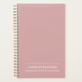 Dusty Rose 2026 Planner | Custom Name & Year プランナー手帳