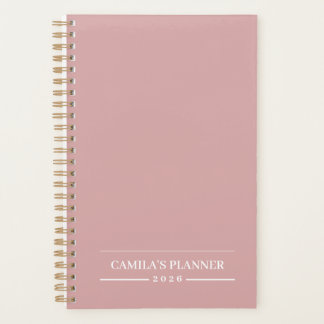 Dusty Rose 2026 Planner | Custom Name & Year プランナー手帳