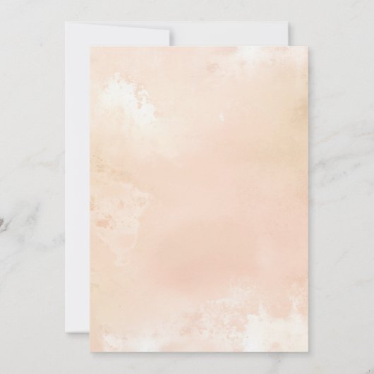 Dusty Rose and Beige Earthy Botanical Baptism 招待状 (裏面)