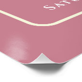 Dusty Rose and Emerald Green Wedding Glossy Poster ポスター (コーナー)