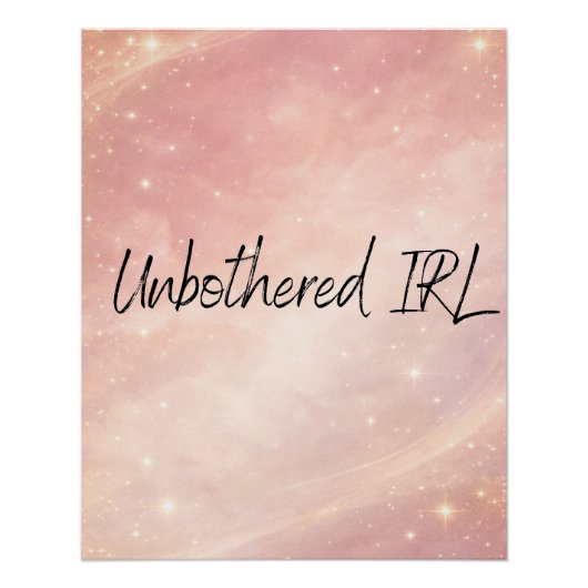 Dusty rose and moon milk AI art  ポスター (正面)