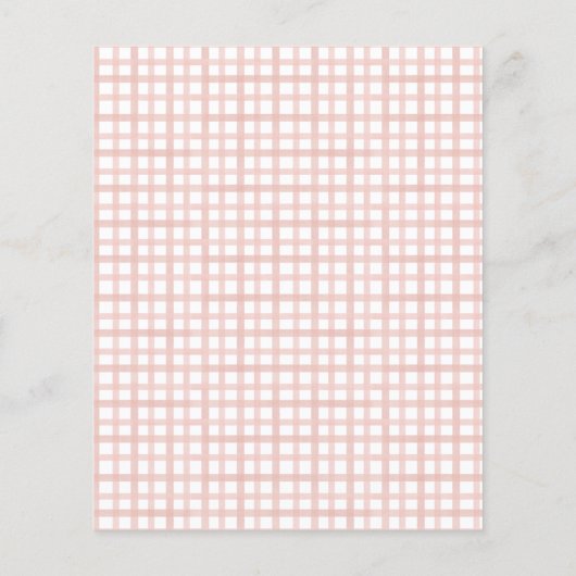 Dusty Rose Baby Blocks Advice & Well Wishes Card (裏面)