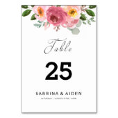 Dusty Rose | Blush Pink Floral Wedding テーブルナンバー (裏面)