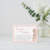 Dusty Rose Books for Baby Card Baby Shower Insert エンクロージャーカード (スタンド正面)