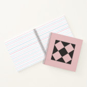 Dusty Rose & Charcoal Black Geometric Notebook ノートブック (内部)