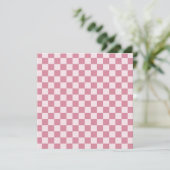 Dusty rose checkerboard pattern サンキューカード (スタンド正面)