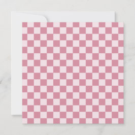 Dusty rose checkerboard pattern サンキューカード