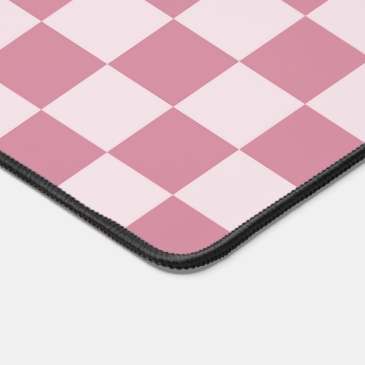 Dusty rose checkerboard pattern デスクマット (コーナー)