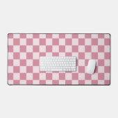 Dusty rose checkerboard pattern デスクマット (キーボード&マウス)