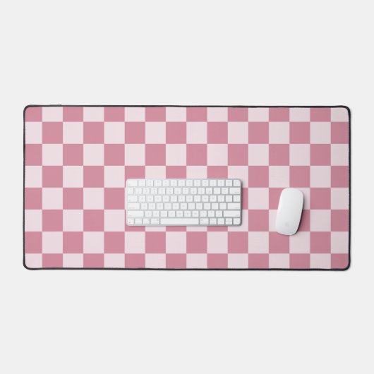Dusty rose checkerboard pattern デスクマット (キーボード&マウス)