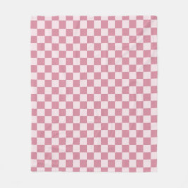Dusty rose checkerboard pattern フリースブランケット