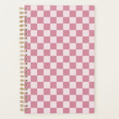 Dusty rose checkerboard pattern プランナー手帳 (正面)