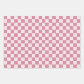 Dusty rose checkerboard pattern ラッピングペーパーシート (正面)