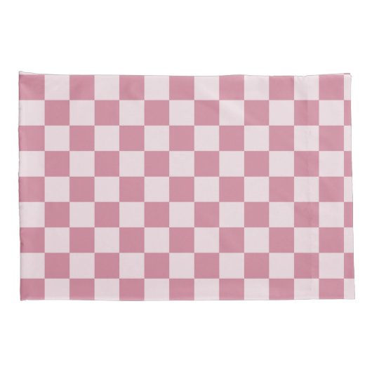 Dusty rose checkerboard pattern 枕カバー (裏面-右)