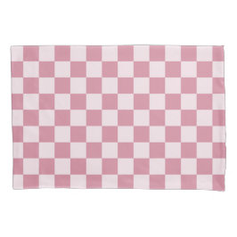 Dusty rose checkerboard pattern 枕カバー
