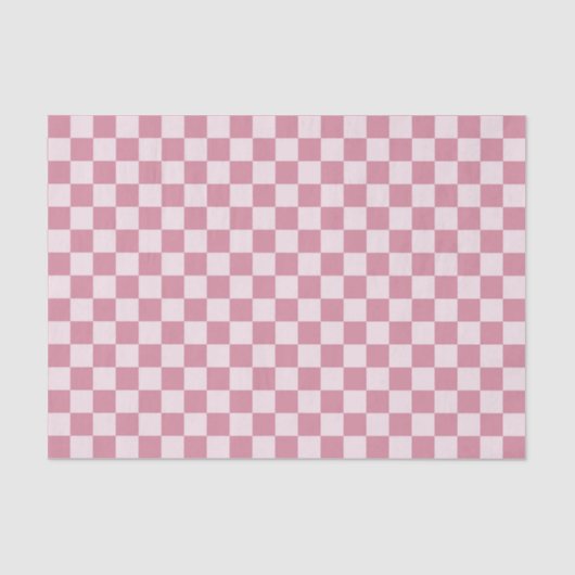 Dusty rose checkerboard pattern 薄葉紙 (正面)