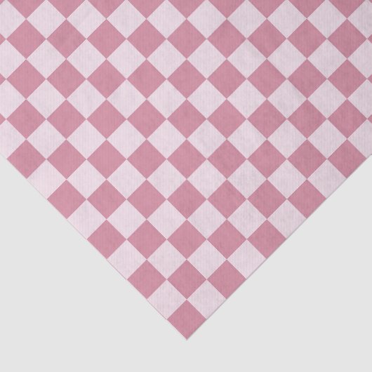 Dusty rose checkerboard pattern 薄葉紙 (詳細)