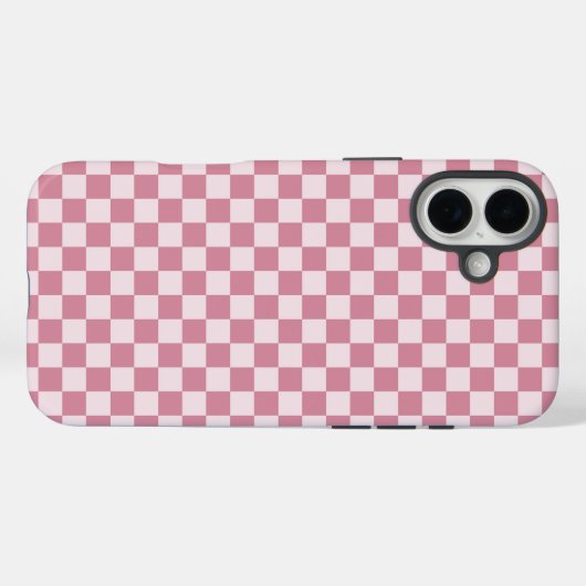 Dusty rose checkerboard pattern Case-Mate iPhoneケース (裏面 (横))