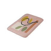 Dusty Rose Contemporary Geometric  バスマット (アングル)