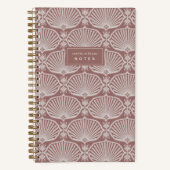 Dusty Rose | Deco Fans Personalized Notebook ノートブック (正面)