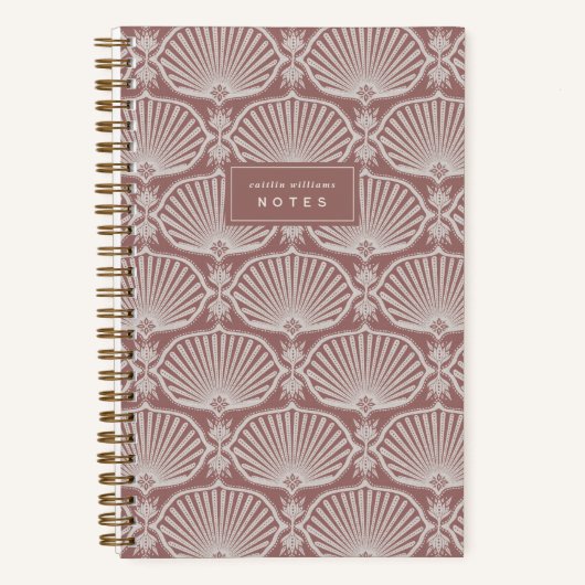 Dusty Rose | Deco Fans Personalized Notebook ノートブック (正面)