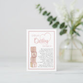 Dusty Rose Display Shower Card | Unwrapped Gifts  エンクロージャーカード (スタンド正面)