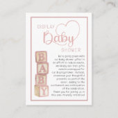 Dusty Rose Display Shower Card | Unwrapped Gifts  エンクロージャーカード (正面)