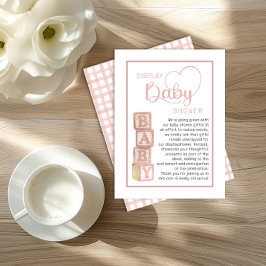 Dusty Rose Display Shower Card | Unwrapped Gifts  エンクロージャーカード