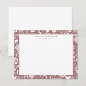 Dusty Rose Easter Egg Frame Note Card 招待状 (正面/裏面)