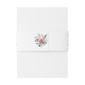 Dusty Rose Elegant Pink Mauve Gold Floral 招待状ベリーバンド (裏面例)