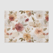 Dusty Rose Fall Floral 薄葉紙 (正面)