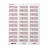 Dusty Rose Floral Cat Return Address ラベル (フルシート)