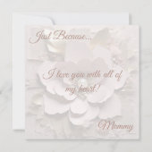 Dusty Rose Floral Flat Card - Any Occasion 招待状 (裏面)