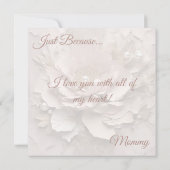 Dusty Rose Floral Flat Card - Any Occasion 招待状 (裏面)