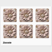 Dusty Rose Floral - Sticker  スクエアシール (シート)