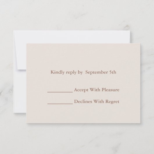 Dusty Rose Floral Wedding RSVP (裏面)