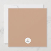 Dusty Rose Floral Wreath Flat Happy Birthday Card カード (裏面)