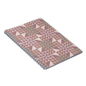 Dusty Rose Geometric Quilt Pattern ノートブック (右側)