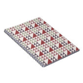 Dusty Rose Geometric Quilt Pattern ノートブック (右側)