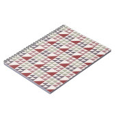 Dusty Rose Geometric Quilt Pattern ノートブック (左側)