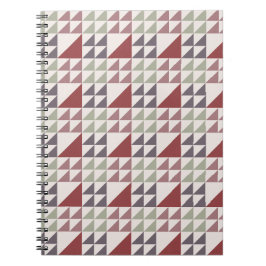 Dusty Rose Geometric Quilt Pattern ノートブック