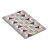 Dusty Rose Geometric Quilt Pattern ノートブック (右側)