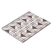 Dusty Rose Geometric Quilt Pattern ノートブック (左側)