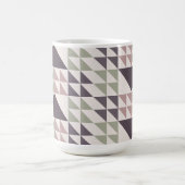 Dusty Rose Geometric Quilt Pattern Coffee Mug コーヒーマグカップ (中央)
