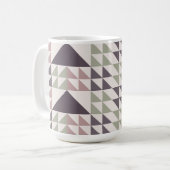 Dusty Rose Geometric Quilt Pattern Coffee Mug コーヒーマグカップ (正面左)