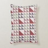 Dusty Rose Geometric Quilt Pattern Throw Pillow アクセントクッション (正面(垂直))