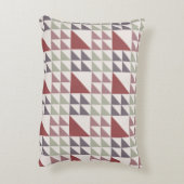 Dusty Rose Geometric Quilt Pattern Throw Pillow アクセントクッション (裏面(縦))
