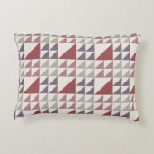 Dusty Rose Geometric Quilt Pattern Throw Pillow アクセントクッション (裏面)
